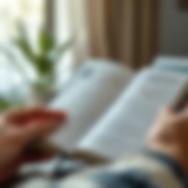Accessing PDF Resources for Mastering Chart Patterns in Trading Open PDF book on a digital device showing detailed chart pattern examples and analysis tips
