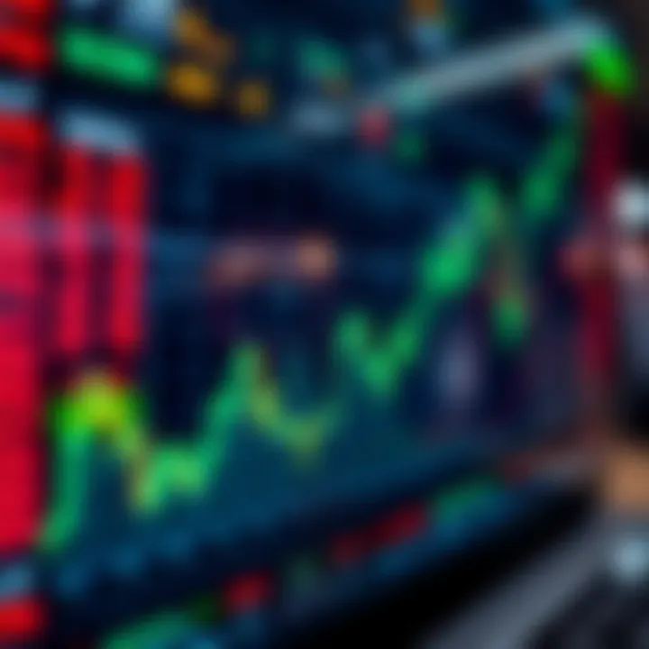 Graph showing stock price fluctuations during intraday trading hours