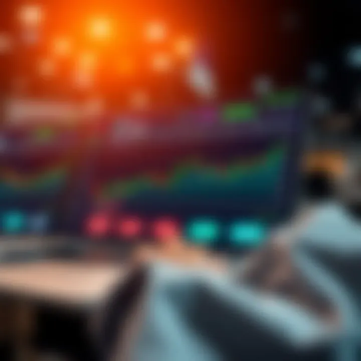 Virtual trading app interface showing realistic stock market data and portfolio tracking