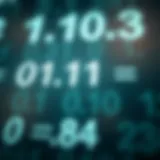 Example showcasing binary number formation from a decimal input with labeled division and remainder values