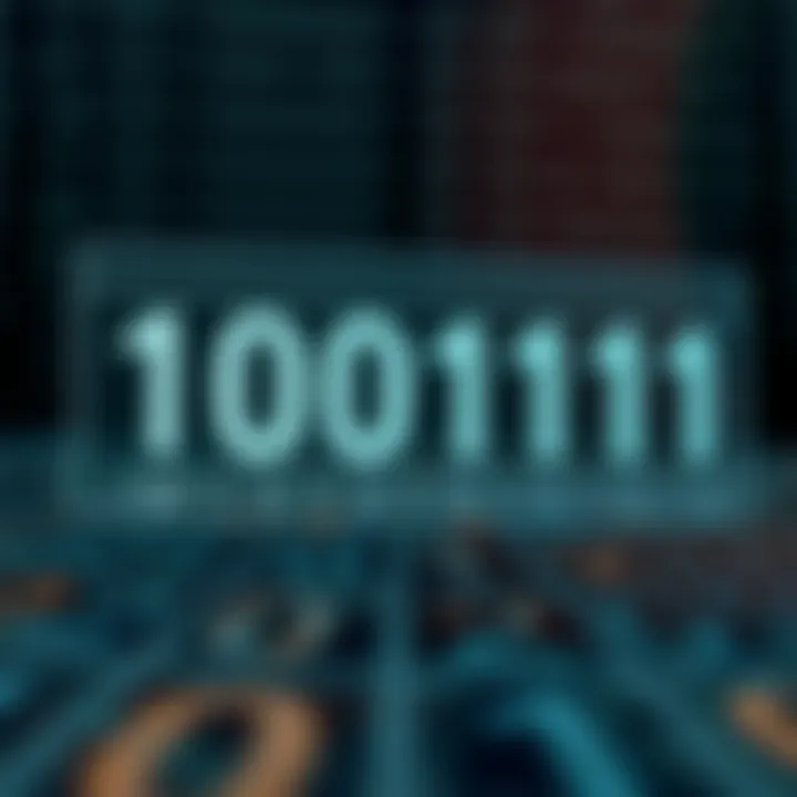 Diagram illustrating the place values in a binary number system
