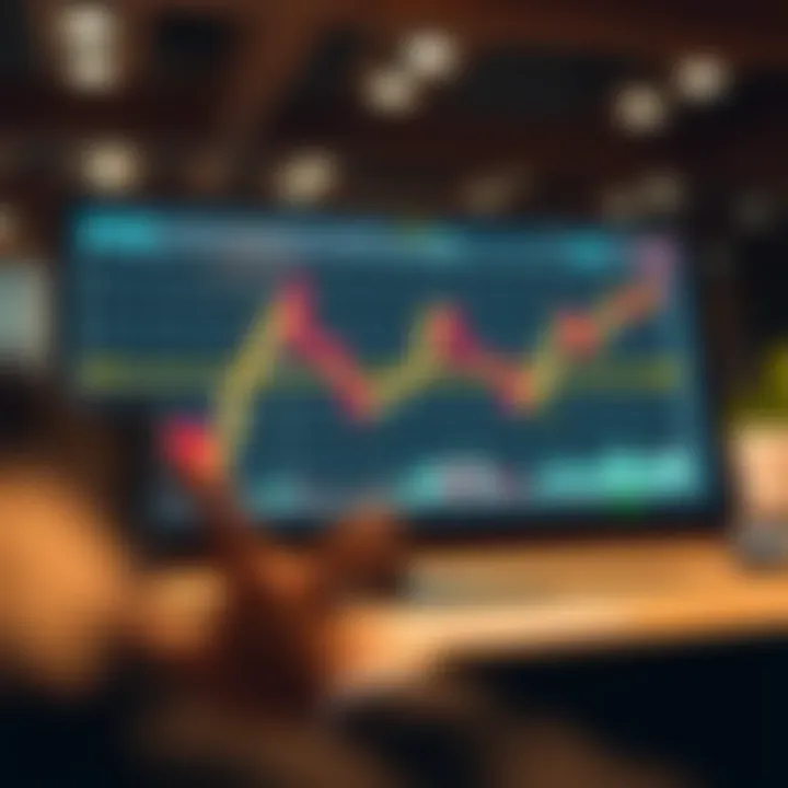 Illustration showing candlestick chart with highlighted bullish breakout indicating upward trend potential