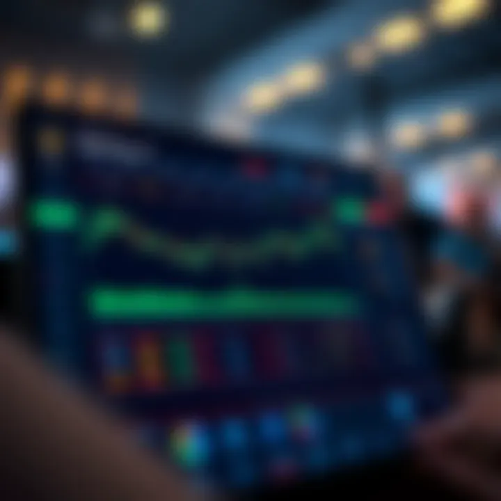 User interface of a bitcoin trading app displaying live cryptocurrency prices and trading options