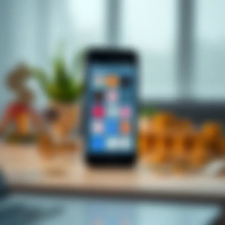 Illustration showing a smartphone displaying various online trading app icons popular in India for low deposit trading