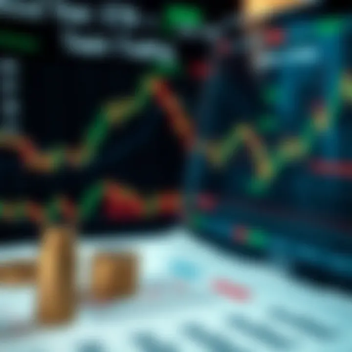 Illustration showing key concepts of options trading with charts and strategy symbols