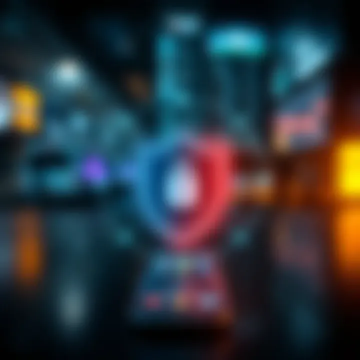 Robust Security Features Ensuring Safe Trading Experience Secure shield icon overlaying a smartphone indicating strong security measures for trading applications