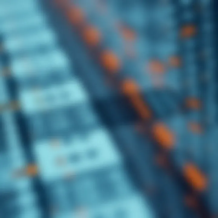 Graphic showing binary search on a sorted array with repeated halving and target element identification