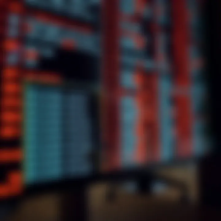 Graphic representation of linear search algorithm scanning through an unsorted list sequentially