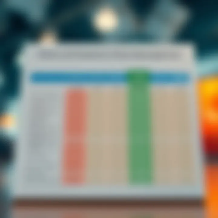 Comparison chart highlighting features and security aspects of popular trading applications in the Indian market