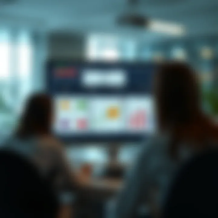 Illustration of an interactive online platform featuring course modules and trading tools