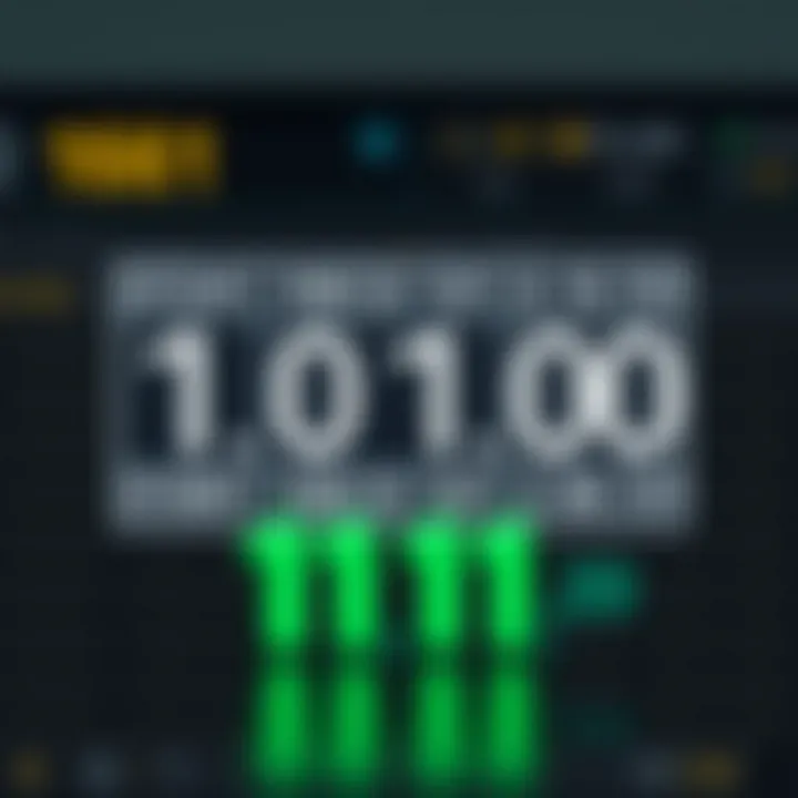 Diagram showing binary digits and their place values in the binary numeral system