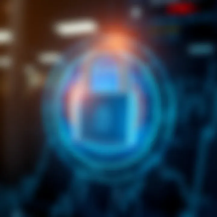 Secure digital padlock symbolizing strong security measures in a trading application