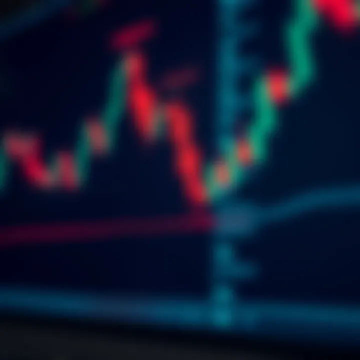 Candlestick chart illustrating hammer pattern suggesting a possible price bottom and trend reversal