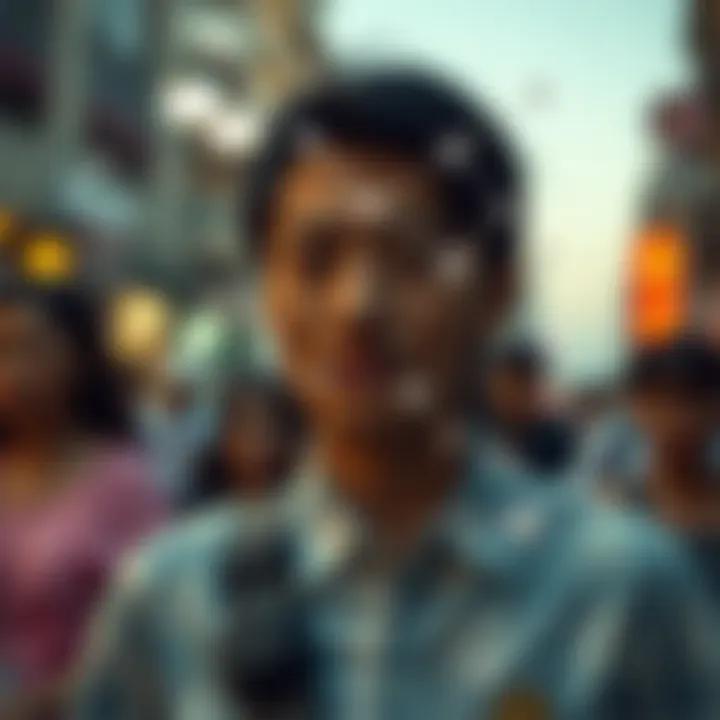 Illustration showing diverse cultural symbols interconnected, highlighting social and technological shifts