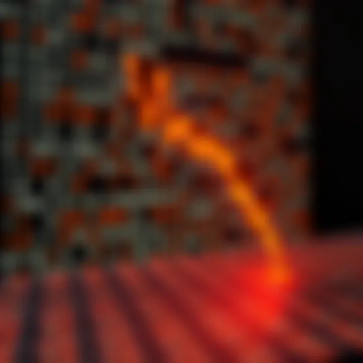 Visualization of binary search algorithm dividing an array to locate a target value efficiently