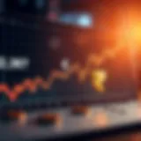 Graph illustrating currency exchange rates with the Indian rupee symbol