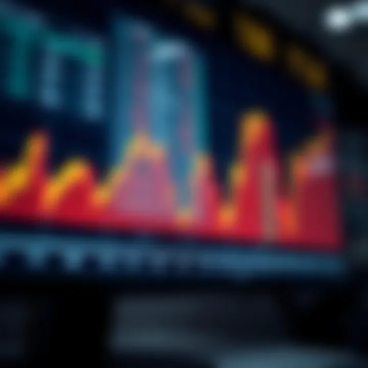 Graph displaying currency exchange trends in forex trading