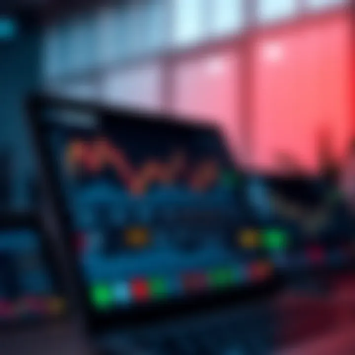 User interface of a popular Indian online trading app displaying stock charts and market data