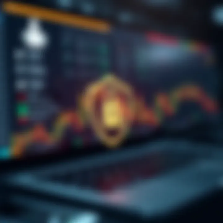 Illustration of security features protecting digital transactions on trading platforms