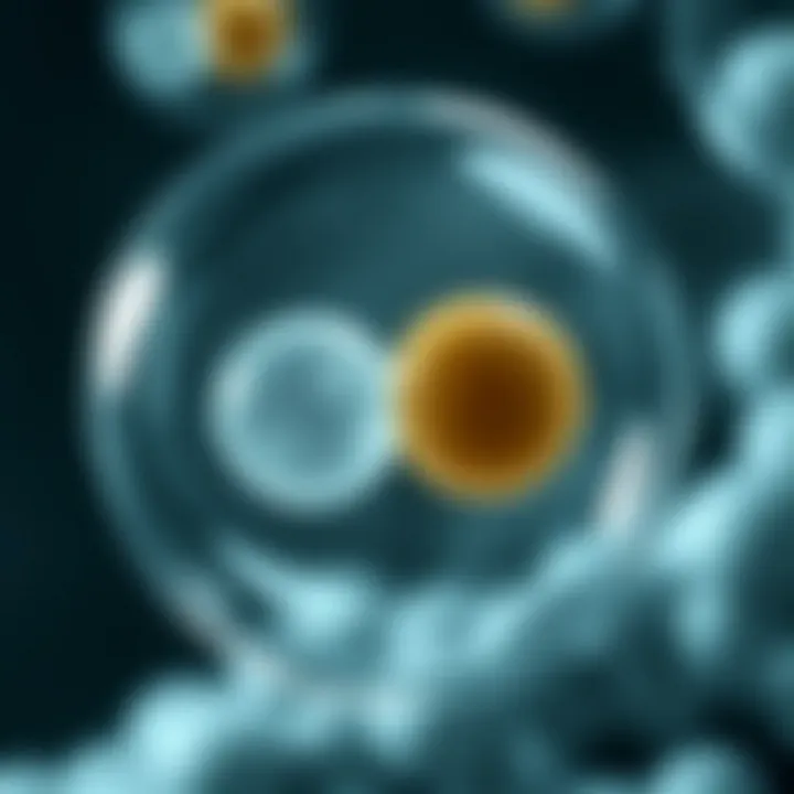 Binary Fission in Single-Celled Organisms Diagram showing a single-celled organism dividing into two identical cells through binary fission