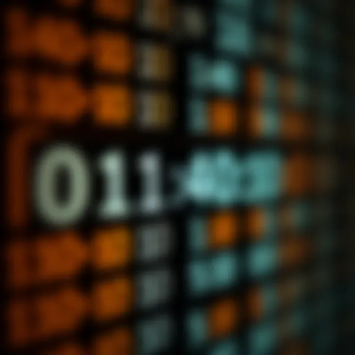 Illustration of binary addition with example bits and carry over in digital logic