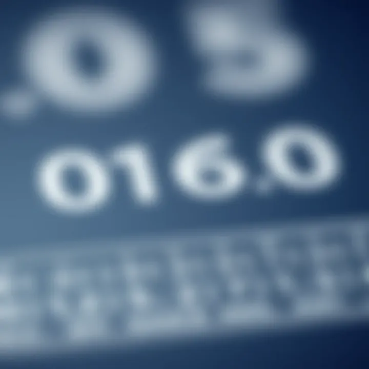 Diagram showing the binary numeral system with bits and their place values