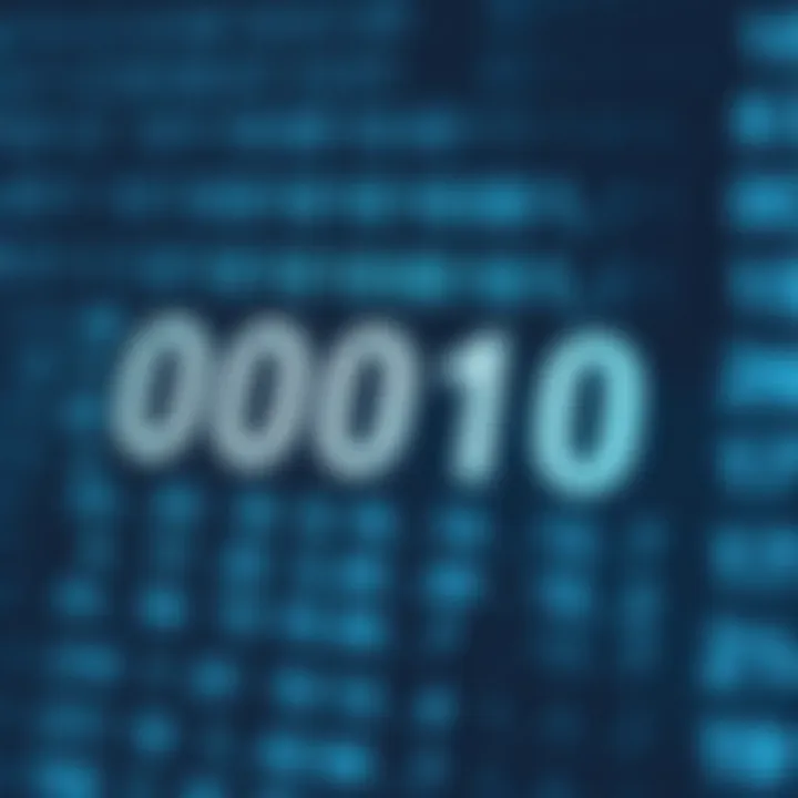 Diagram illustrating binary place values for each digit position