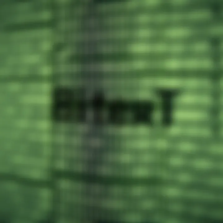 Visual representation of binary code transforming into readable text characters