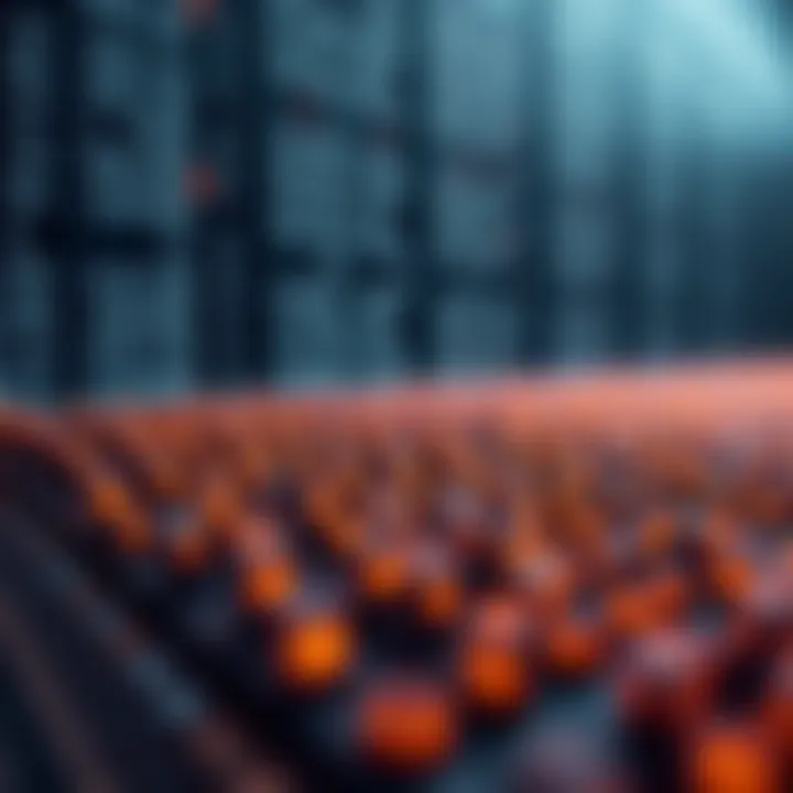 Graphic showing the division of a sorted array to locate a target using binary search