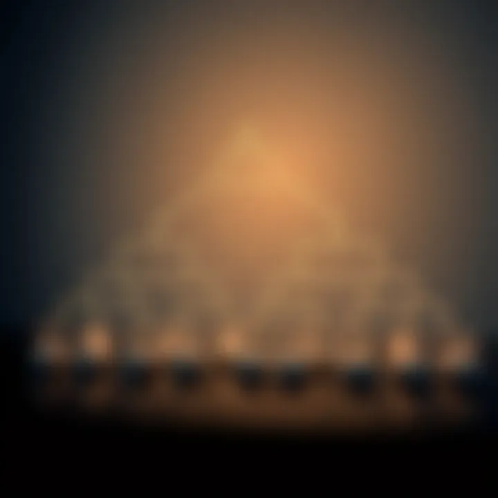 Diagram illustrating the structure of a binary tree with nodes and branches showing different levels