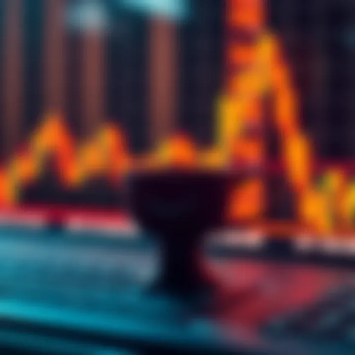 Bullish cup and handle chart pattern indicating potential upward market breakout