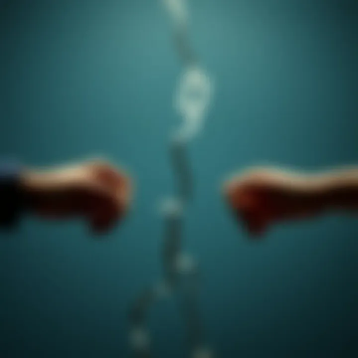 Abstract representation of breaking traditional binary lines, symbolizing inclusivity and diversity