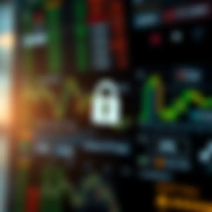 Visual representation of security measures including encryption and secure login in digital trading platforms
