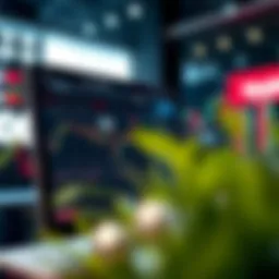 User interface showcasing essential features of an official trading application with charts and account overview