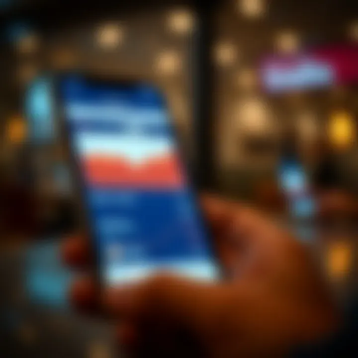 Mobile application interface showing user opinions and market trends for investment decisions