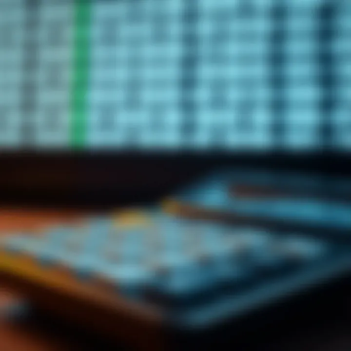 Diagram showing binary digits being multiplied with a calculator interface