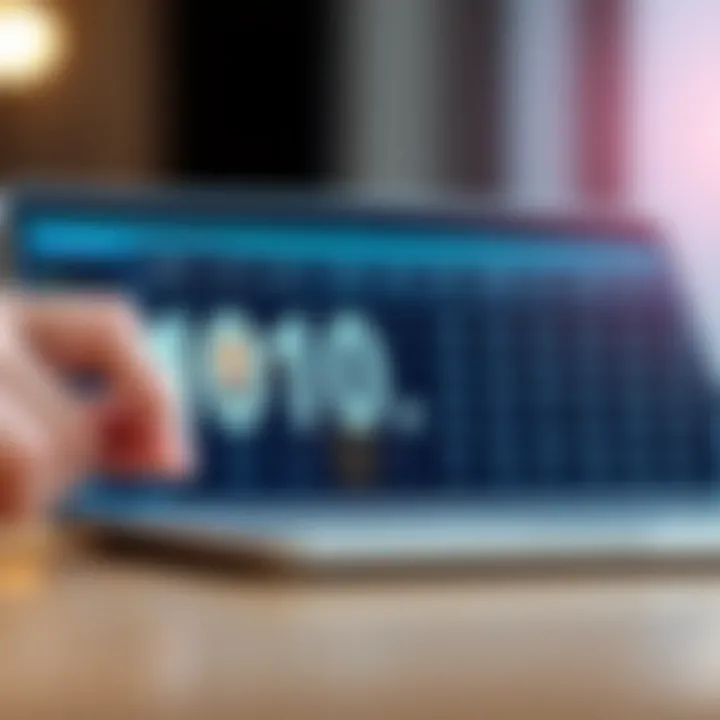 Graphical interface of a digital converter tool transforming decimal values into binary code